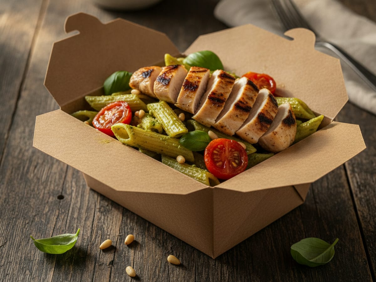 Penne Pesto e Pollo